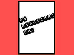 Poster Vintage Kunstdruck Typo "Es eskaliert eh." alte Wörter art abstrakt prints mit buchstaben design groß home Kunst ohne Rahmen retro