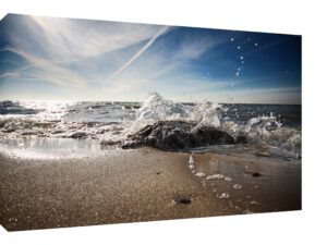 Wohnzimmer Deko Küste Wellen Meer Ostsee Leinwand Bild